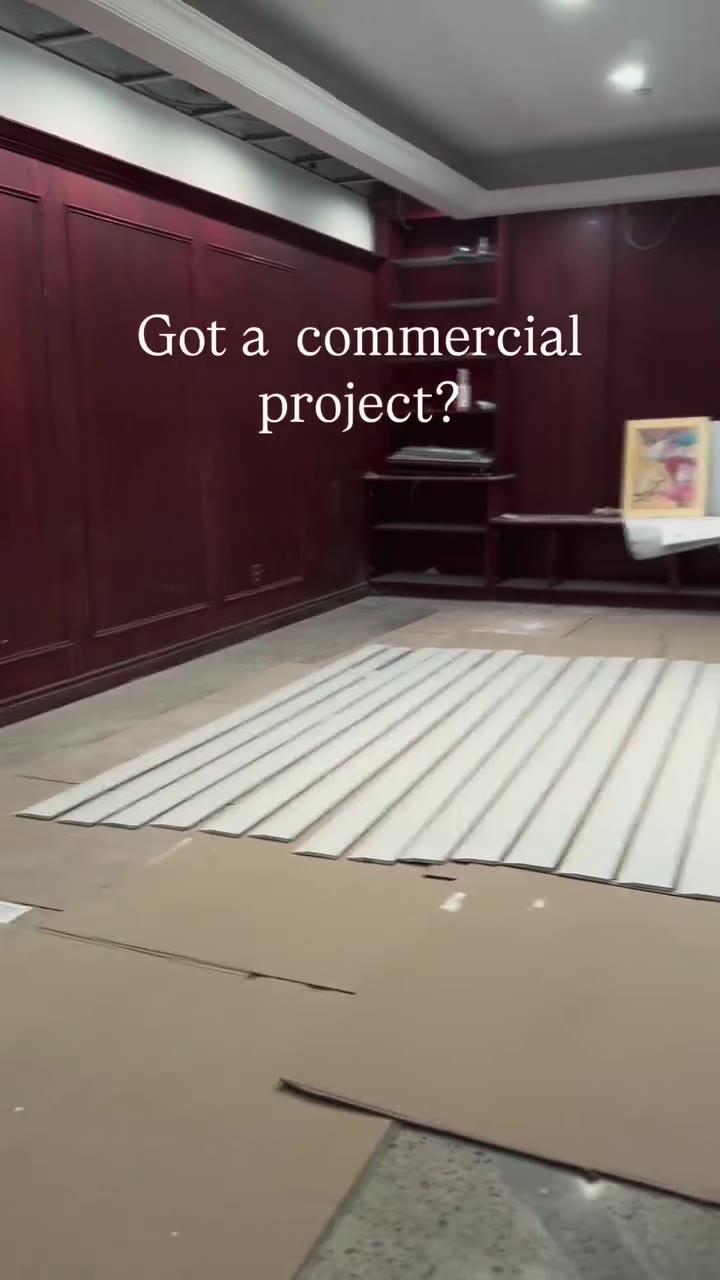 Floor preparation in a commercial interior