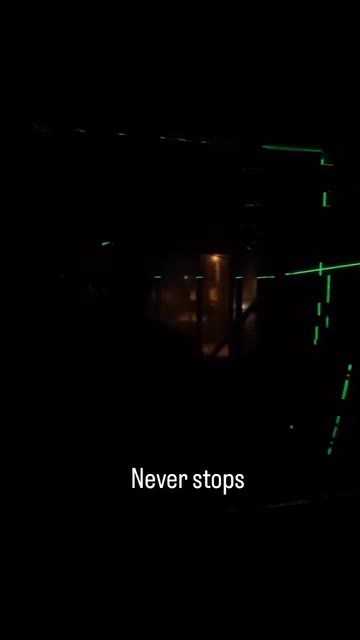 Construction work at a darkened job site