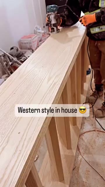 Woodwork being prepared during a renovation