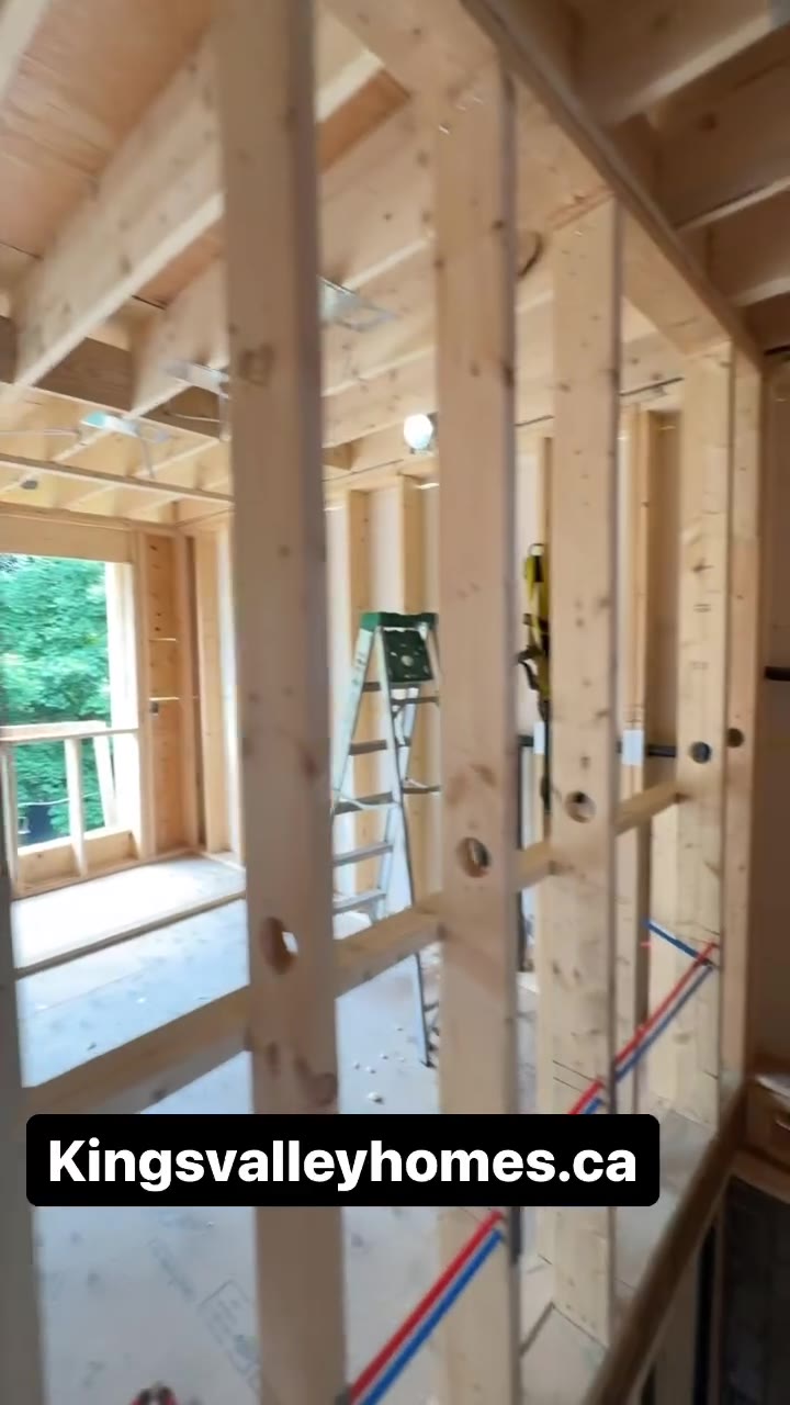 Wood wall framing for a home addition